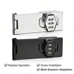 Durable Iron Mechanical Password Lock, Keyless Rotating Latch, Suitable for Home, Mailbox, Garden, Bathroom, Pet Door, File Box, Cabinet