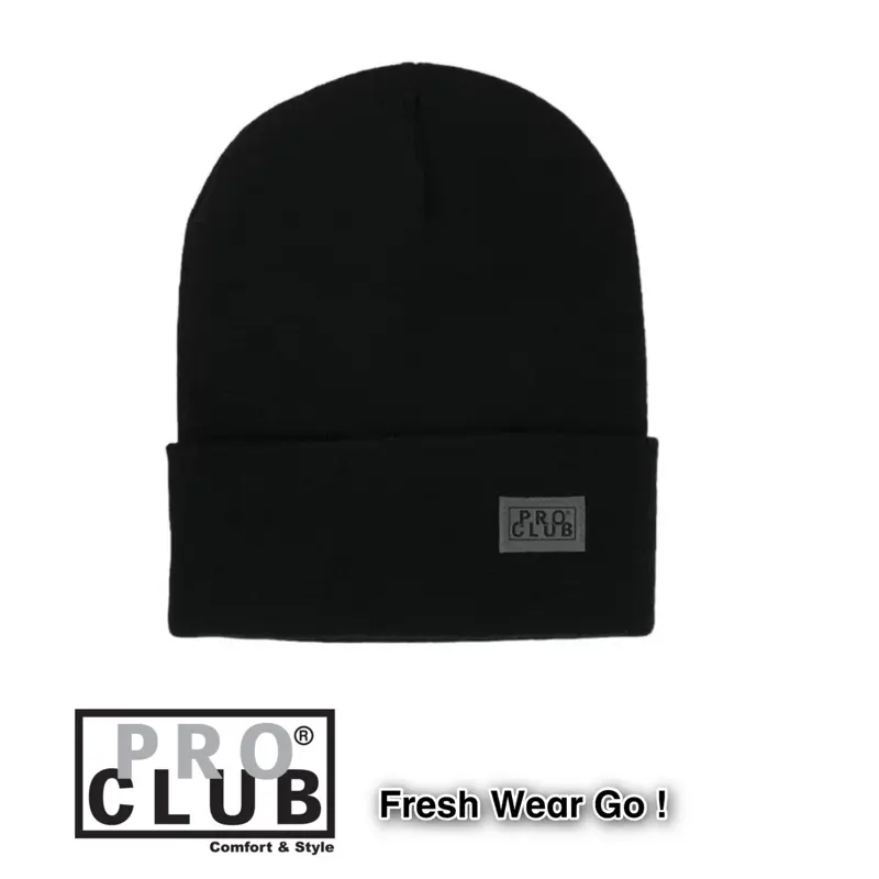 Pro Club Men's (Cuffed) Beanie, One Size, Black