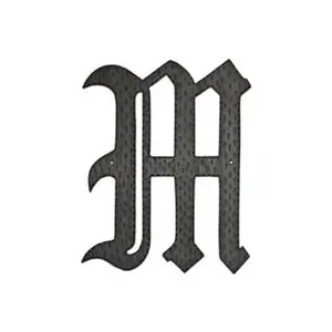 212 MAIN HAM-24-M 24 In. Aluminium Decorative Hand Monogram M Sign, Home Improvement Building Supply for Doors, Gates & Windows