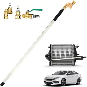 24''/39'' Portable Pressure Cleaning Wand, Max 4500 PSI Washing Tool, Equipped with Nozzle & 2x1/4'' Quick Couplers, Fit for Household Car RV Radiator Cleaning
