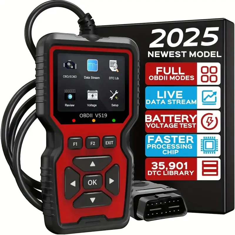 2026 New Powerful OBD2 Scanner Diagnostic Tool - Engine Code Reader, Full OBD2 Features, Reset, Modes 6&8, Suited for DIY Car Owners & Mechanics Voltage Test, Automotive Voltage Tester, Automotive Diagnostic Machine, Vehicle Diagnostic Tool