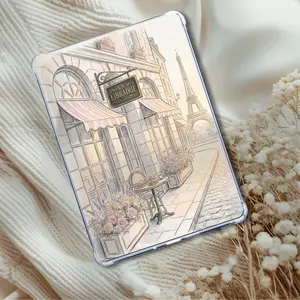 Hand Drawn Paris Themed Library | Soft Hand Drawn Parisian Aesthetic Insert for Clear Case | Bookish Accessories