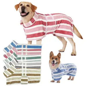 Quick-Dry Dog Bathrobe - Super Absorbent, Adjustable Straps, Fits all dog breeds & sizes - Post-Bath Care, Available in Multiple Colors  - All-Season Wearable Bath Towel, Super Absorbent Fabric