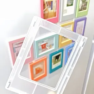Magnetic Refrigerator Magnets Set, Plastic Magnetic Photo Frames, 3 Inch Decorative Stickers, Home Decoration Accessories, Sturdy Frame Design, Magnetic Picture Frame, Photo Decorations-MM1