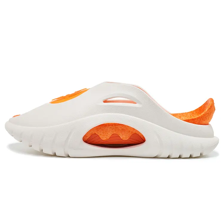 Rigorer Shark Slides Shark Inspired Slides for Men Women Trendy Thick Sole Summer Sandals Cushion 'White/Orange' (Pack without box) [Z123260506-2]