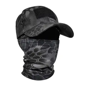 Camouflage Baseball Caps and Balaclavas, Breathable Sun Protection Hats with Full Face Mask, Hand Washable Outdoor Gear, Protective Gear