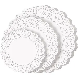 Disposable Paper Doilies,150PCS with sorted Sizes, 6.5IN/8.5IN/10.5IN White Lace Placemat, Tableware Decoration for Dessert Trays, , Parties, Crafts, Wedding and More