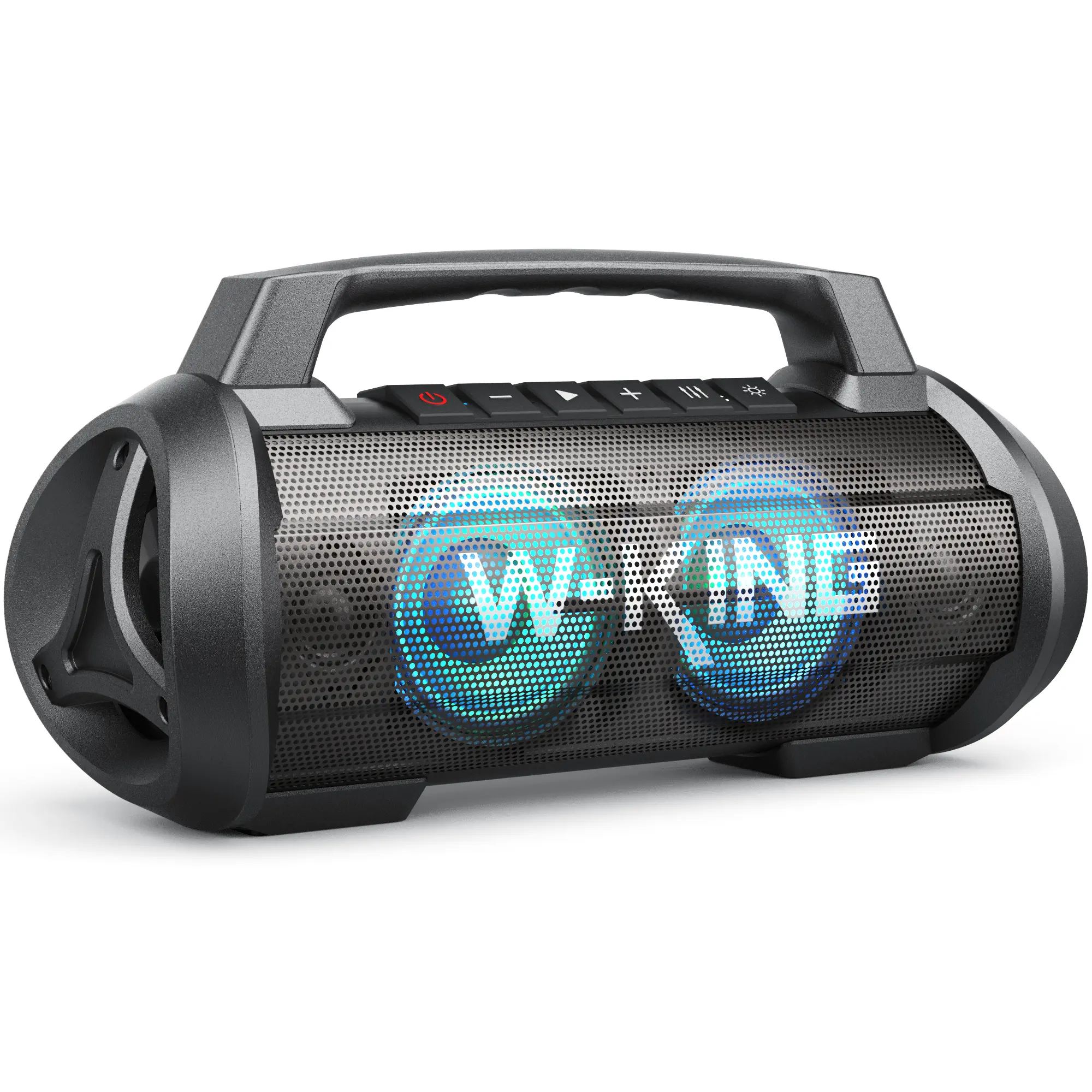 W-KING 120W Party Speaker,Boombox, IPX6, Dual Subwoofers, RGB Lights & 42H Playtime
