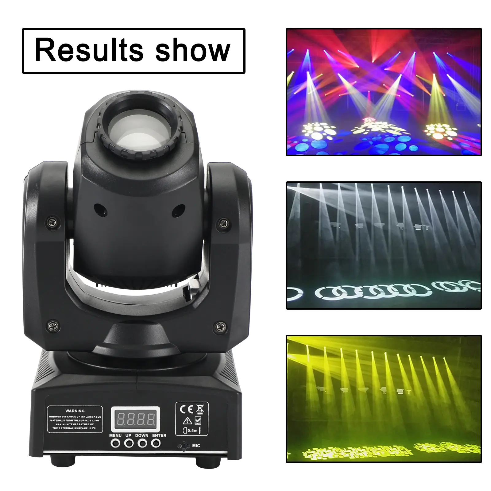 RGBW LED Moving Head Stage Light - 8 Gobo, DMX Control, Beam Bar, Aluminium Body, 0-100% Dimming, Color Mix Rotation, Compact & Powerful Led Lighting Control for DJ & Disco Events, Stage Performances, Ac100-240V 50/60Hz