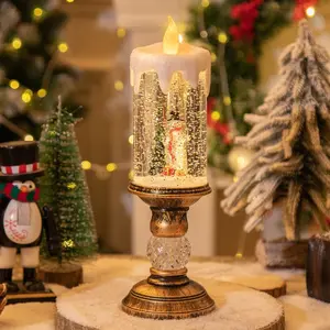 Flameless Candle Light, Christmas Decoration LED Lights, Christmas Ornaments, Battery Powered USB Connected, Perfect Holiday Gift, 1 Piece Included