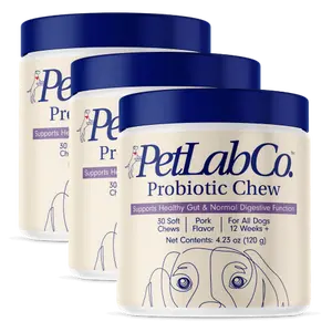 3x PetLab Co. Probiotics for Dogs Soft Chews for Seasonal Allergies, Gut, and Digestive Health. Vet-Reviewed, Premium-Quality Ingredients - Supplements