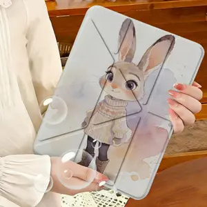 Triple Y-Shape iPad/tablet Case with Pen Holder, Original Design, Cute Rabbit Series, Lightweight & Shockproof, Perfect for Work/travel/home