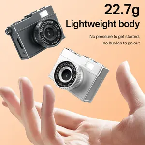 The latest mini retro camera of 2026, with 1080P high-definition configuration, 120-degree wide-angle, 1.14-inch display screen, is suitable for shooting Vlogs, recording travel, sports, parties, etc