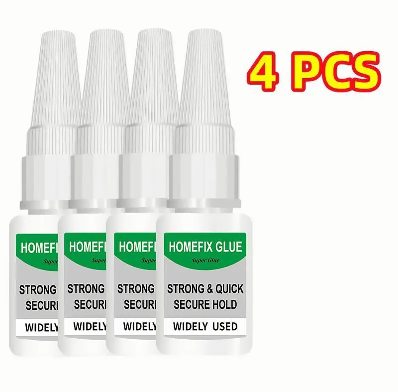 4PCS Nail Glue, Shoe Glue, High-Strength Bonding Glue – Super Glue Gel. Strong & Instant Bond: Multipurpose Super Glue for Nails, Shoes, Wood, Metal, and More Adhesive
