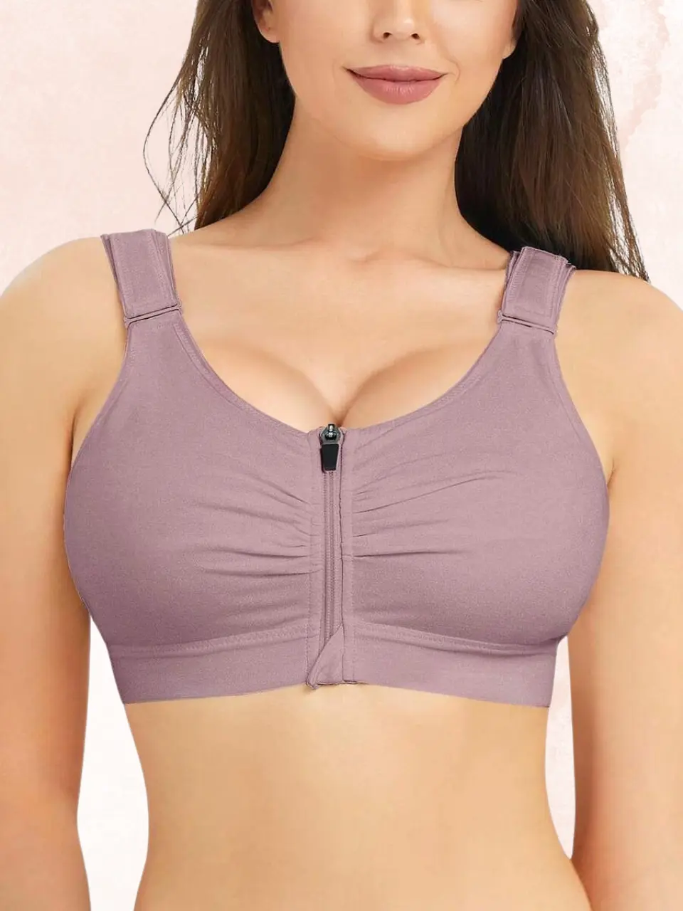 Women's Post-Surgery Bra – Front Closure Mastectomy Bra Wireless Full Coverage Compression Support Bra Breathable Comfort