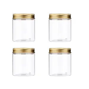 Transparent Plastic Storage Container with Lid, 8.45 Oz Travel Container for Lotion & Cream, Ideal for Home Use & Cosmetic Organization