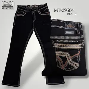 Montero Men's Blue Modern Boot Denim Jeans-MON 39504