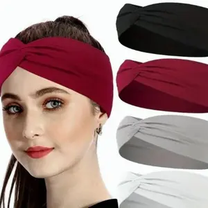 [Mother's Day Gifts]5 Pack Women's Sports Headbands, Elastic Sweat Absorbent Non-Slip Fashion Hairbands for Yoga Running Workout