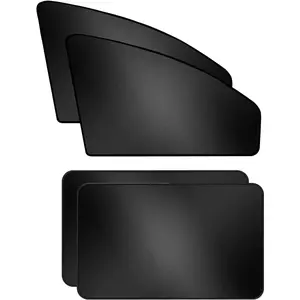Window Shades - 4 Pack Window Covers 99% UV Light Block Side Window Sun Shade   Curtains Keeps Cooler  for  Taking a nap Camping