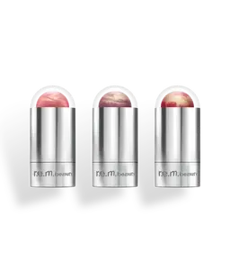 r.e.m. beauty by ariana grande mélange à trois blush & highlight stick trio - luminous highlight pearls, creamy formula, subtle shimmer, castor oil, vitamin c & e, antioxidants, long wearing