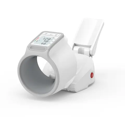 Digital Upper Arm Blood Pressure Health Monitor - Arm Cuff Blood Pressure Monitors with Automatic Cuff (7.1"-16.5"), Large Backlit LCD, 1-Touch Barrel-Type Design, Dual User 99x2 Memory, Pearl Finish for Home Use