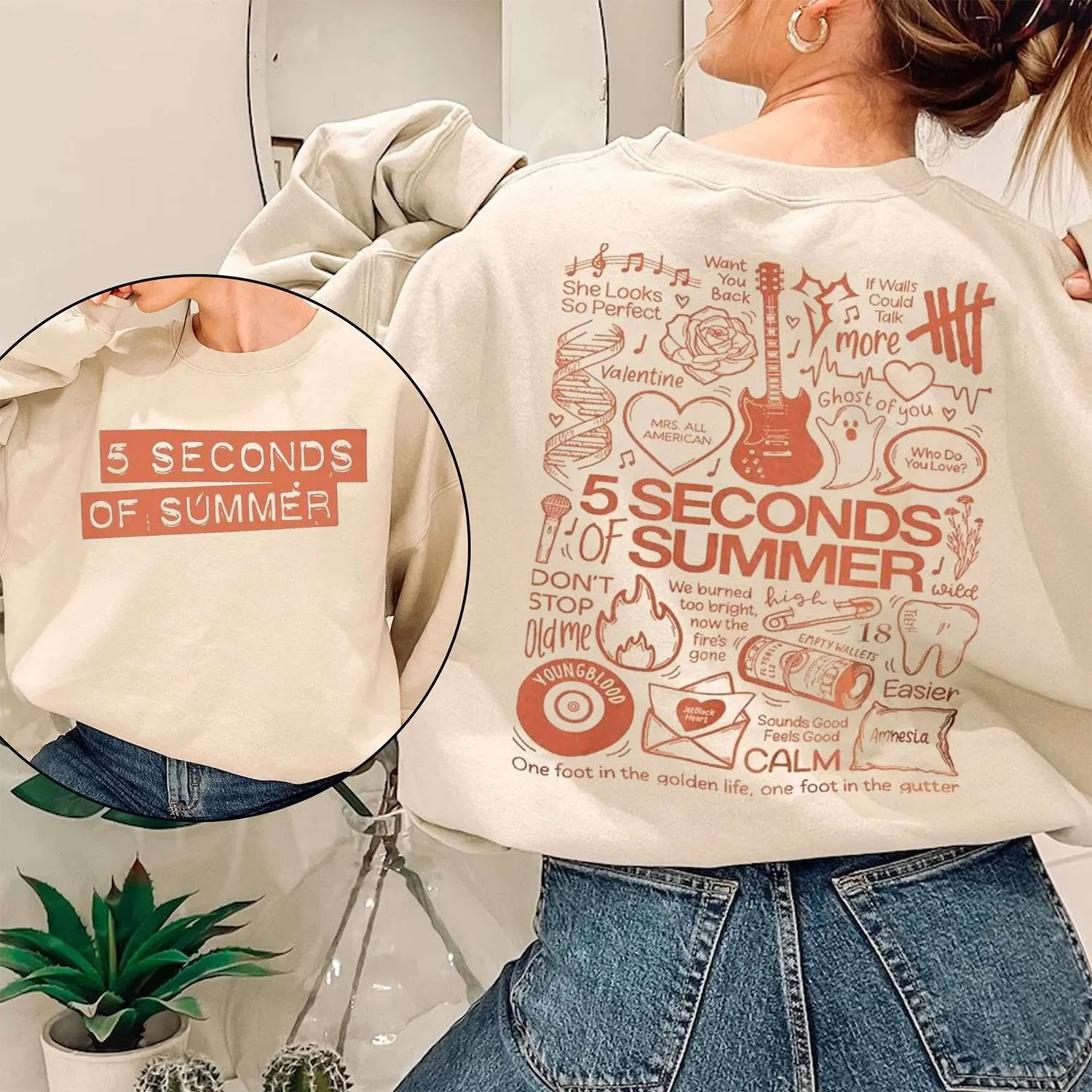 5 Seconds Of Summer Shirt 5SOS Album Tracklist T-Shirt, Feminist Timeline Tee, Witch Feminism, Crew Neck T-shirt Trending Unisex T-Shirt Printed in USA
