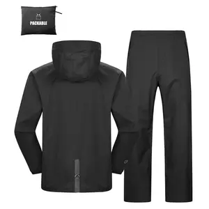 Outdoor Ventures Packable Rain Suit for Men Lightweight Waterproof Breathable Outerwear Rain Gear for golf Rain Jacket Pants