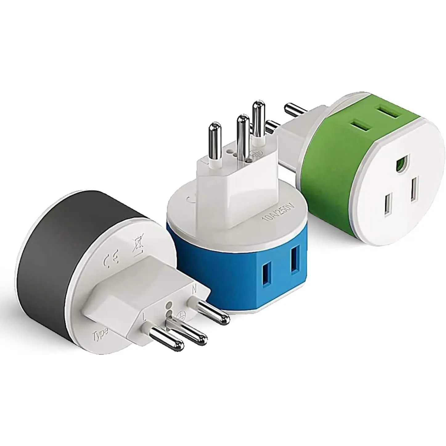 3 Pack Type A (US-6) Japan-Philippines Power Plug Adapter - Travel Adapters with 2 USA Inputs, Safe for Smartphones, Laptops, Cameras, CPAP, Charge Anything Anywhere, Type A-Japan Philiipines