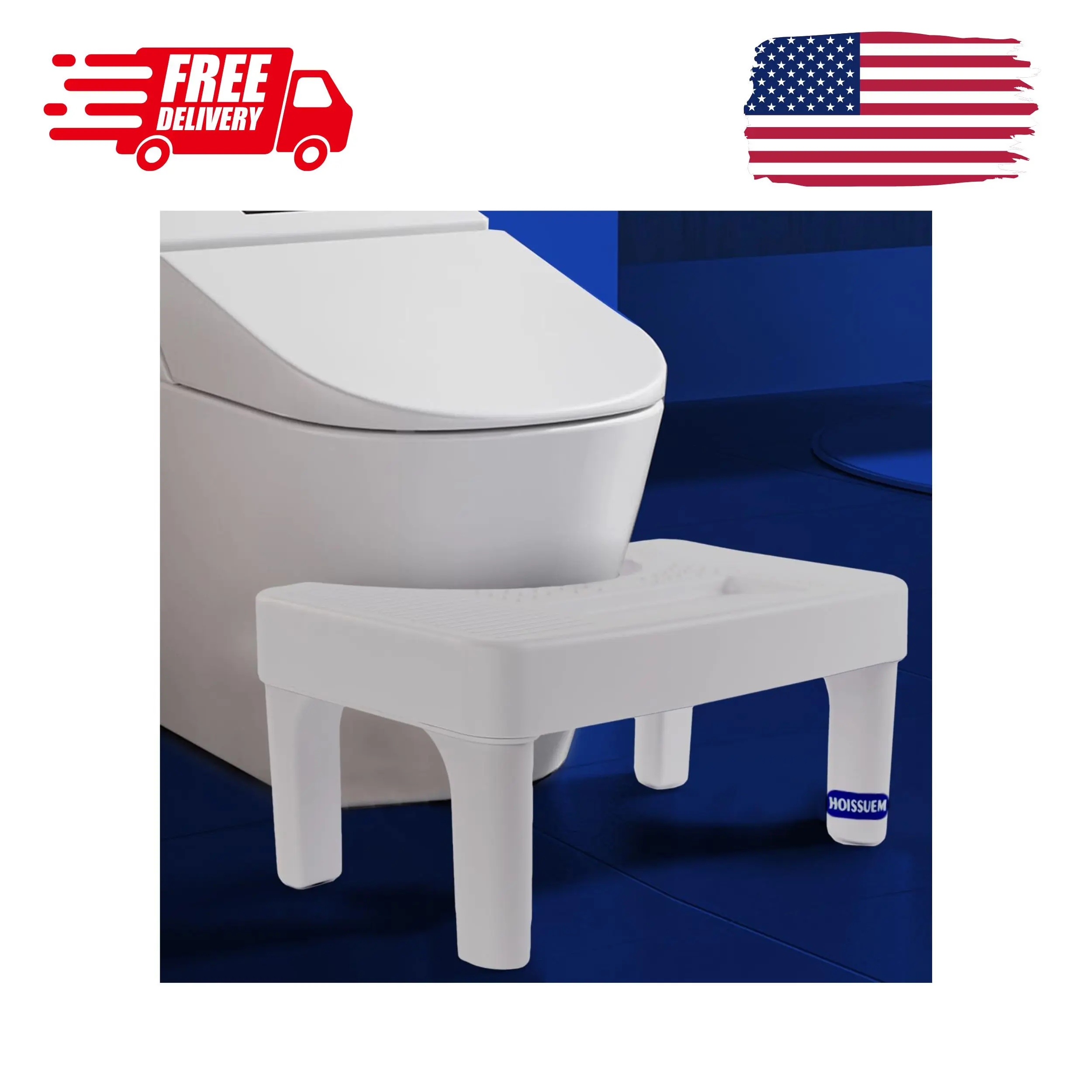 6.8 Inch Toilet Stool for Bathroom, Non-Slip Potty Stool