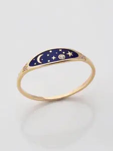 Elegant Star & Moon Design Ring, Twilight Ring, Fashion Jewelry for Party, Daily Clothing Decor, Trendy All-match & Exquisite Jewelry for Birthday Gift, Elegant Everyday Ring, Elegant Casual Ring