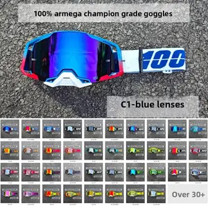 Outdoor 100% Goggles 100 Off-Road Motorcycle Goggles C1-blue lenses Dustproof Windproof Sports Eyewear Polarized Glasses For Riding