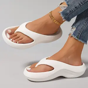 Thick Sole Summer 2025 Women's Fashion Slides - Non-Slip EVA Casual Flip-Flops Beach Sandals Summer Soft-Soled Slippers shoes