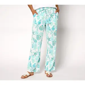 Belle Beach by Kim Gravel Regular Cabana Knit Shell Beach Pants Belle Beach by Kim Gravel Regular Cabana Knit Shell Beach Pants