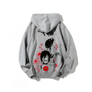 Reze Chainsaw Man Hoodie – Retro Oversized Heavyweight American-Style Hoodie, Women's Cosplay Style, Movie-Inspired Anime & Comic Street wear, Unisex Retro Print Top