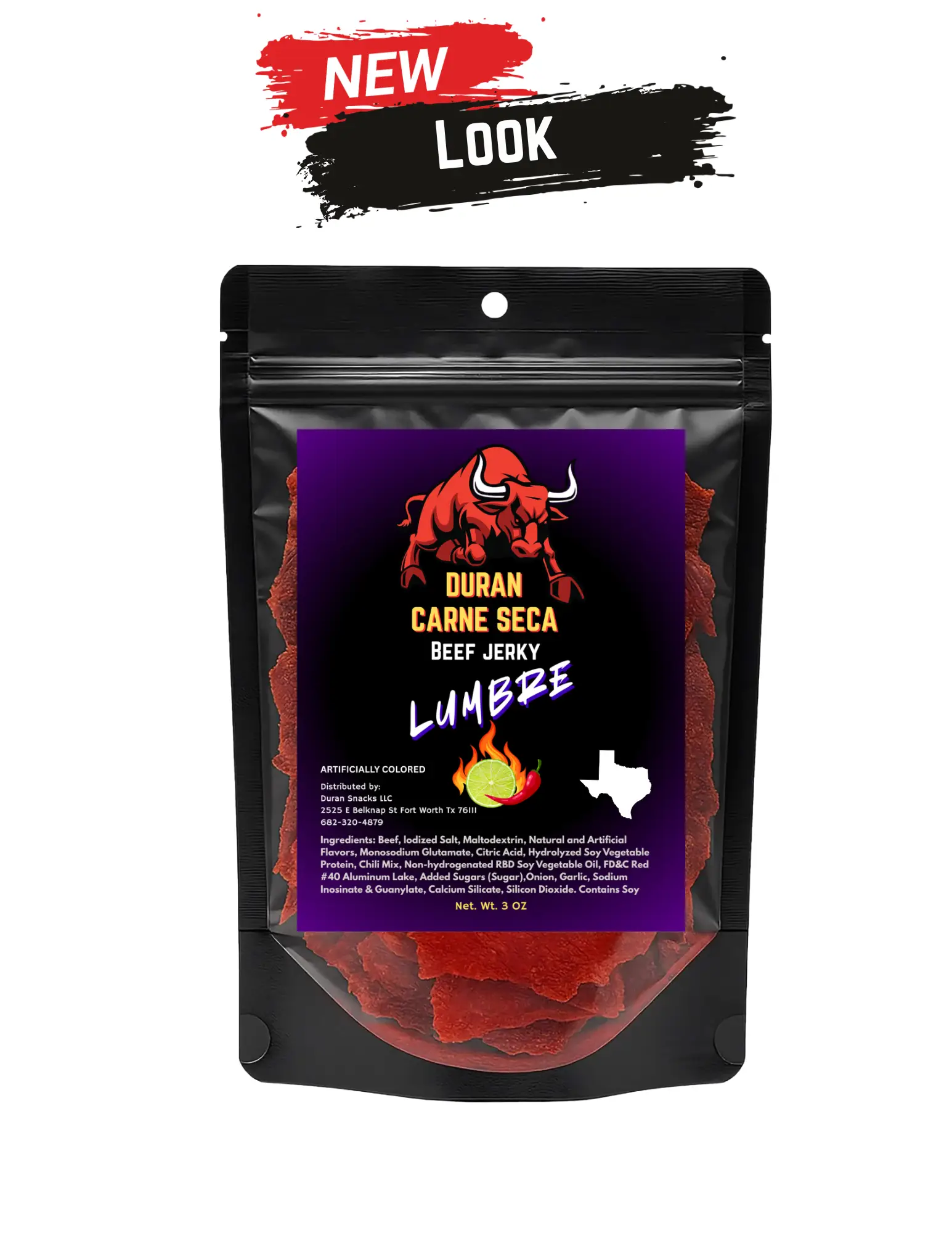 Duran Carne Seca Lumbre SPICY New Look - Spicy Flavor Dried Snack