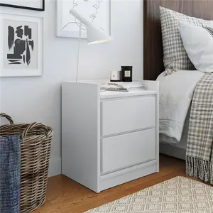 212 MAIN RestRite Amelia Low Profile Nightstand, 1 Size, Easy Setup, Push-Spring Mechanism Indoor Furniture, One Size