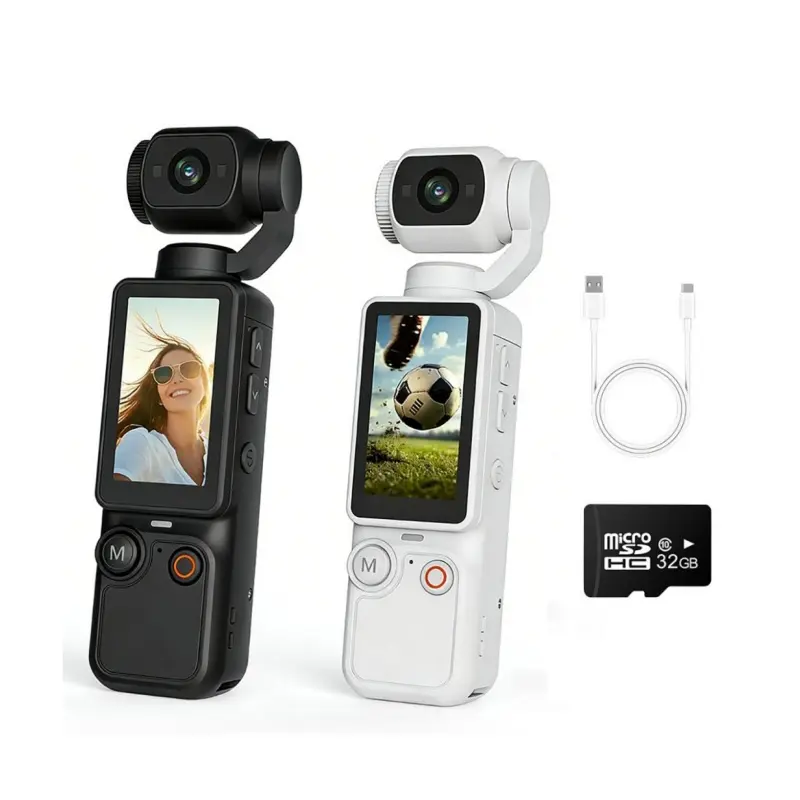High-definition Vlog action camera, pocket-sized handheld camcorder with a 180° rotatable lens, 1.9-inch touchscreen and sharp autofocus. Ideal for sports, travel and other scenarios, available in two colors.