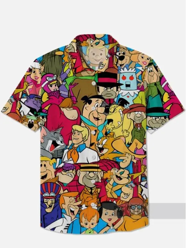 Full Print Nostalgic Anime Characters Collection Hawaiian Shirt, Beach Outfit, Summer Outfit, Best Gift Idea, Gift for Men Women