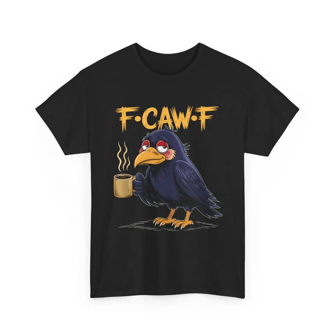 F Caw F Black Bird Crow Tee: Raven Lovers FCawF T-Shirt