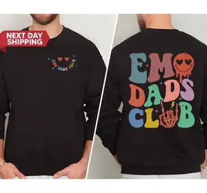 Emo Dads Club Shirt, Cool Dads Club Sweatshirt, Father's Day Crewneck, Cool Birthday Gift for Dad, Sweatshirt for Daddy