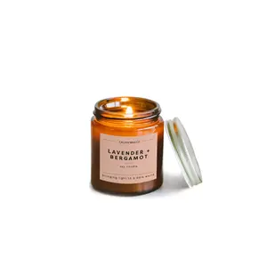 Mini Lavender + Bergamot Amber Jar Candle