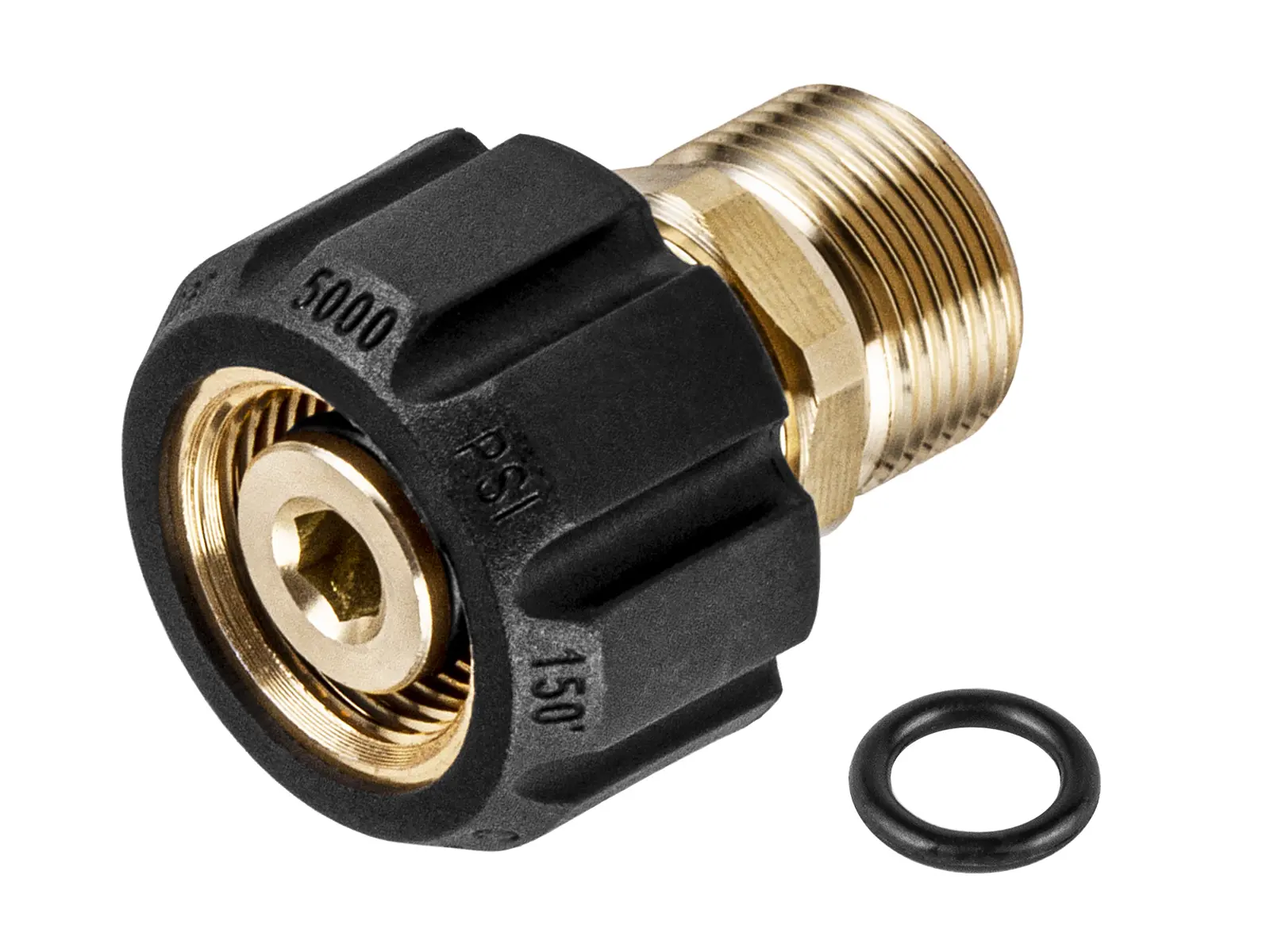 Pressure Washer Adapter, M22 15mm Female Thread to M22 14mm Male Fitting, 5000 PSI Power Washer Hose Coupler, Connect M22 14mm Quick Connect to Power Washer or Accessories with 15mm Outlet/Inlet Converter campingessentials