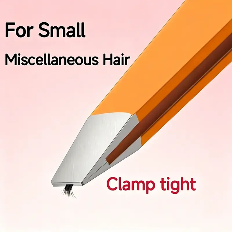 1PC Stainless Steel Diagonal Eyebrow Tweezers (Orange), Colorful Beauty Tool for Eyebrow Shaping, Brow Grooming Tool