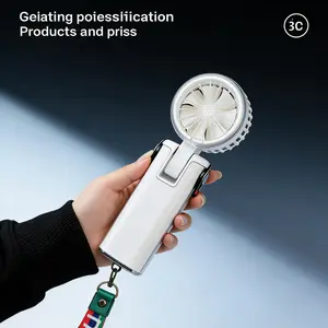 2026 World Cup Tailgate Essential: 13000RPM Ice-Cool Turbo Fan with RGB Lights - Ventilador Portátil with Clear Mechanics & 3H Battery (Adjustable)