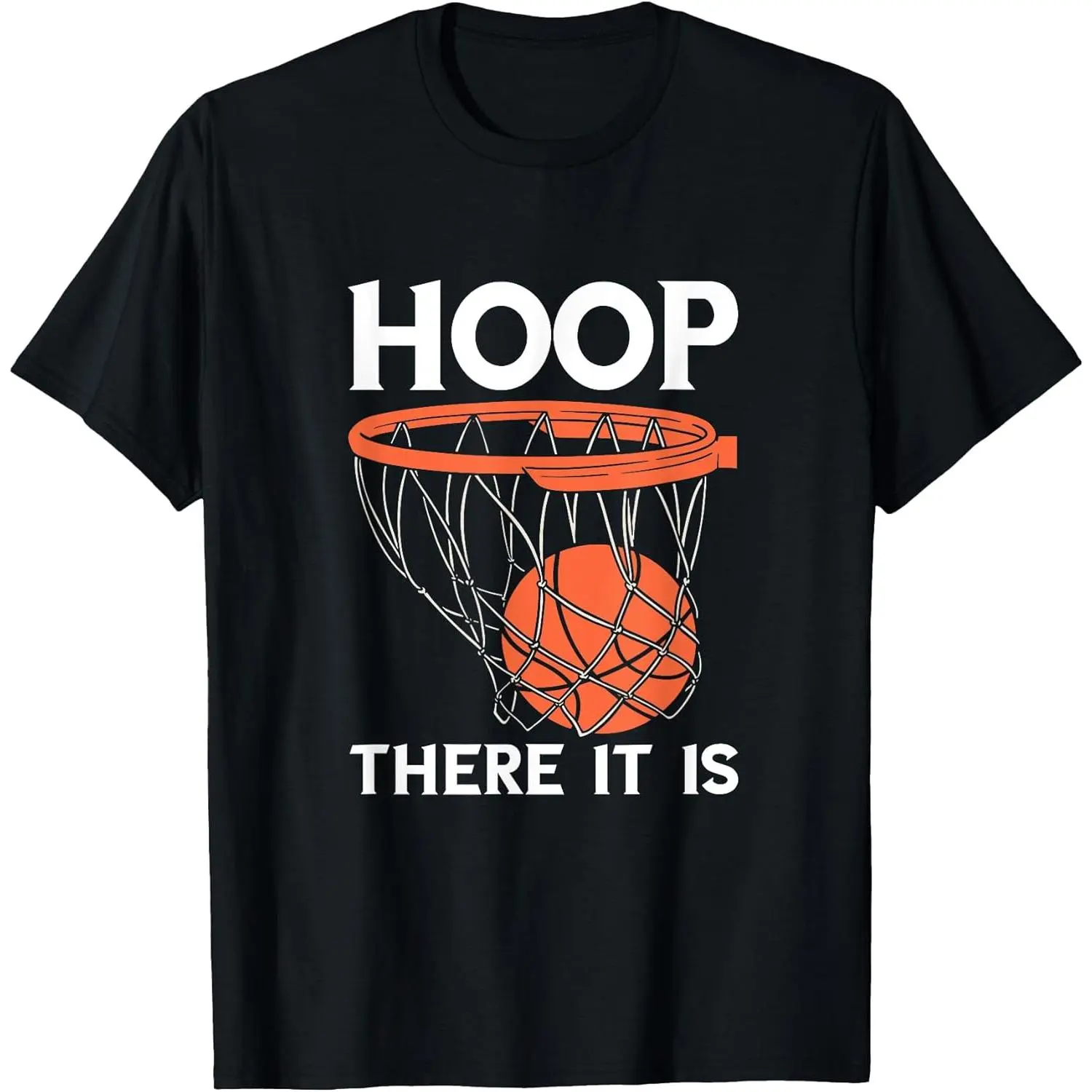 Men's Short-Sleeve Basketball Hoop Game Print T-Shirt, 1-Piece Casual Top for Ballers, Streetwear, Prints, Shortsleeve, Fabric, Fit, Everyday