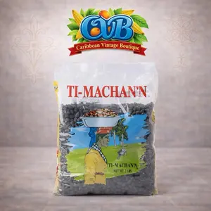 TI-MACHANN Black Beans - Premium Dried Beans for Caribbean & Haitian Cuisine, High in Protein & Fiber, Ideal for Soups, Stews, and Rice Dishes 2lbs