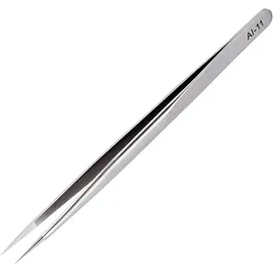 Precision Tweezer, Upgraded Professional Pointed Tweezer, High-end Stainless Steel Tweezer for Craft, Electronics, Soldering, Model, Laboratory Work, -MakingQuesear