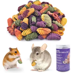 ERKOON Chinchilla Treats, Chew Toys for Teeth for Rabbit Guinea Pig Gerbil Rat Dwarf Hamster(Small Size)