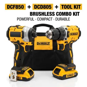 DCF805 & DCF850 Cordless Combo Kit - Cordless Driver, Screwdriver, Cross Line Laser Level & Multifunctional Drill Bit for Construction, DIY Projects indoor use extension wrench set reach tight