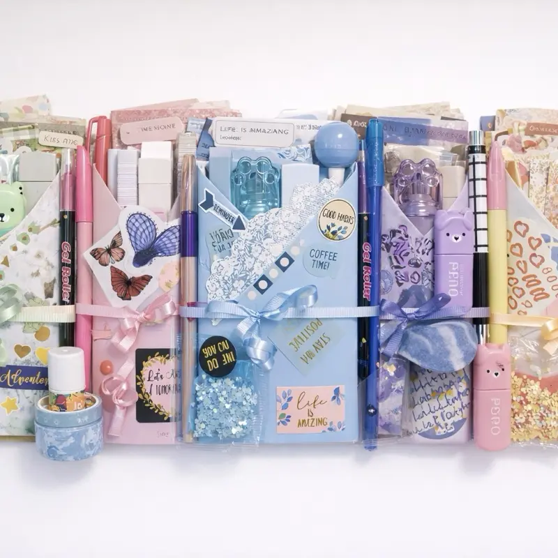 Brand New Creative Mini Mood Journal Pack - Office Stationery Supplies with Ephemera, Stickers, Washi Tape, Decor Paper Pieces, Junk Journal Supplies for Journaling, Scrapbooking (Cozy Look), Craft Lovers
